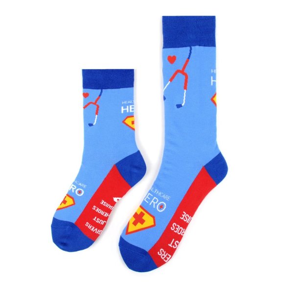 Health Care Heroes -Superheroes- Novelty Socks S/M - Picture 7 of 9